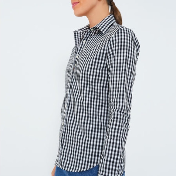 The Shirt by Rochelle Behrens Black and White Gingham Button Down - Picture 3 of 10